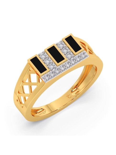 Buy CANDERE - A KALYAN JEWELLERS COMPANY Lightweight 18kt Yellow Gold Band  Ring for Men at Amazon.in
