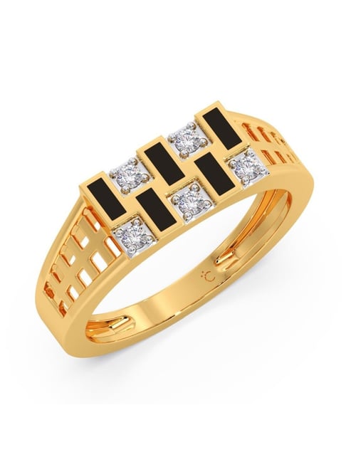 Buy Men's Gold Diamond Rings Online in India | Vai ra – Vai Ra