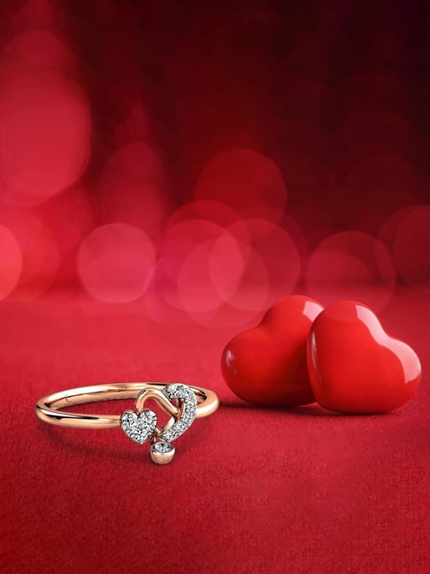 Littledesire Beautiful Red Heart Rhinestone Sapphire Ring, Jewellery, Rings  Free Delivery India.