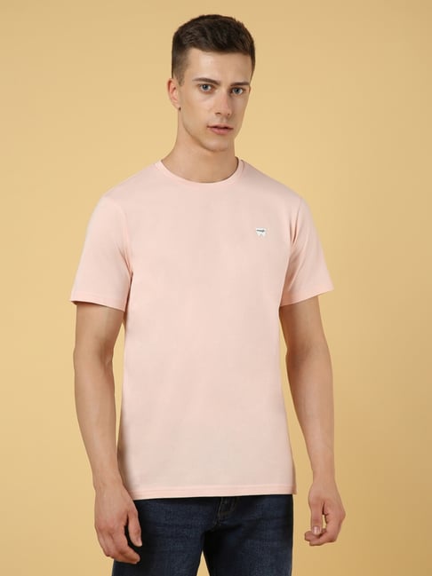 Price History of Wrangler Pink Cotton Regular Fit T-Shirt from
