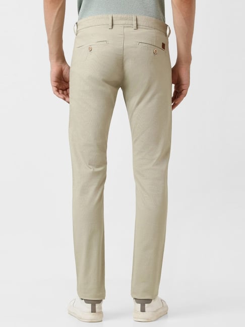 Buy BLACKBERRYS Natural Solid Cotton Blend Skinny Fit Mens Trousers |  Shoppers Stop