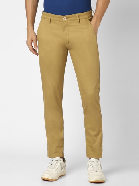 Buy Men Navy Textured Slim Fit Formal Trousers Online - 685672 | Peter  England