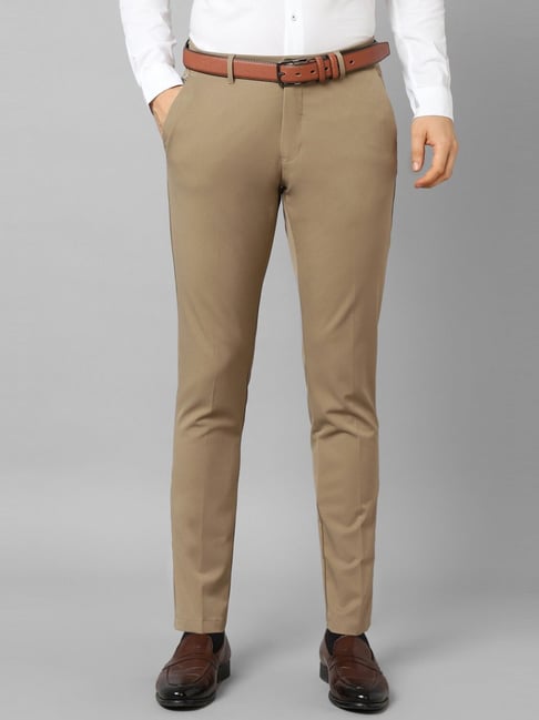 Buy Louis Philippe Sport Khaki Cotton Slim Fit Self Pattern Trousers for  Mens Online @ Tata CLiQ