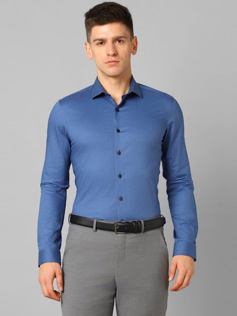 Buy Louis Philippe Blue Slim Fit Self Pattern Blazer for Mens Online @ Tata  CLiQ