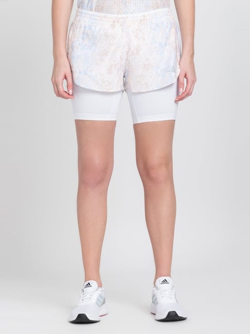 Buy adidas White Printed Running Shorts for Women Online Tata CLiQ