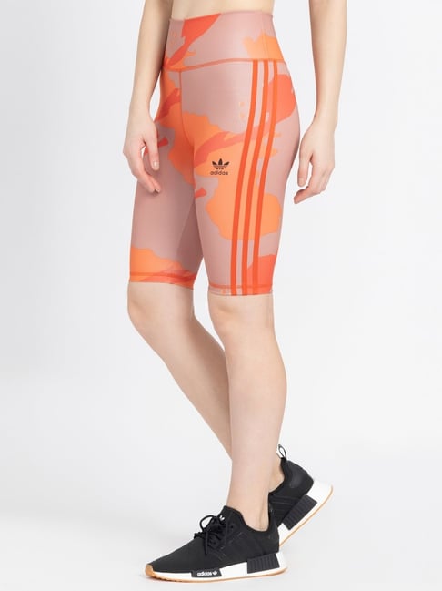 Adidas Originals Orange Printed Shorts