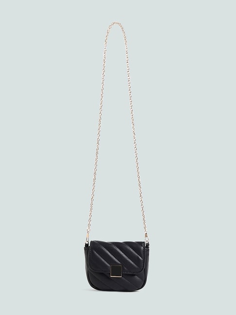 Nuon by Westside Textured Black Sling Bag