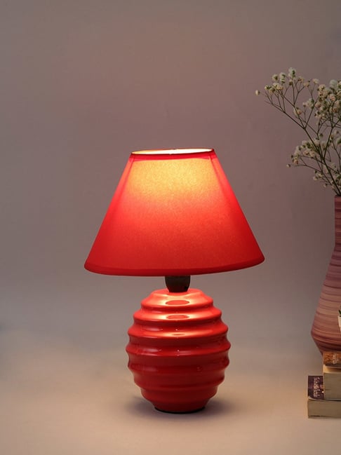 Tayhaa Red Ceramic Lamps