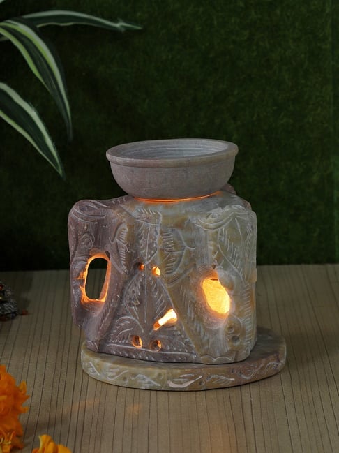 Aapno Rajasthan Cream Tealight Holder, Oil Diffuser-picture-26