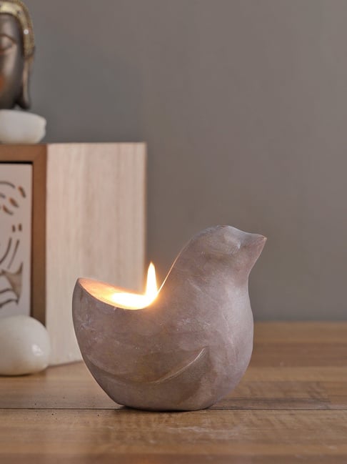 Aapno Rajasthan Grey Tealight Holder-picture-25