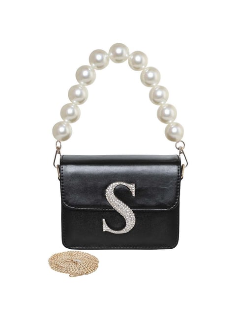 Buy ESBEDA Grey Colour Mini Dot Printed Glitter Shine Handbag for Women  online