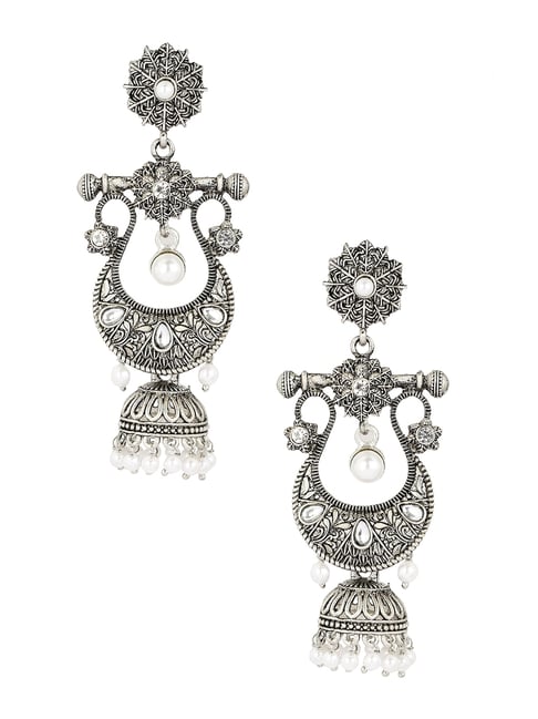 Flipkart.com - Buy PRASUB New Trendy designer black topas Jhumki for Girls  and women Beads Metal Jhumki Earring, Stud Earring, Earring Set Online at  Best Prices in India