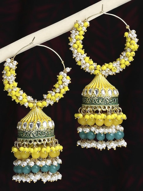 Yellow Chimes Earrings for Women and Girls | Fashion Green Crystal –  YellowChimes
