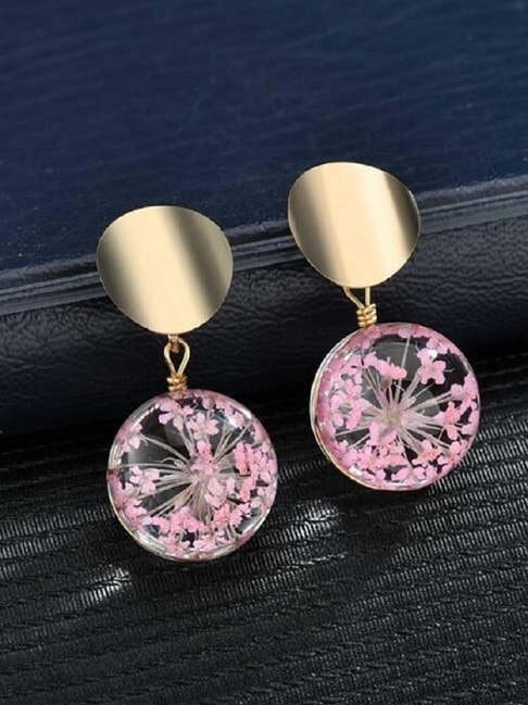 Kushals Fashion Jewellery Pink Floral Drop Earrings Price in India Full  Specifications  Offers  DTashioncom