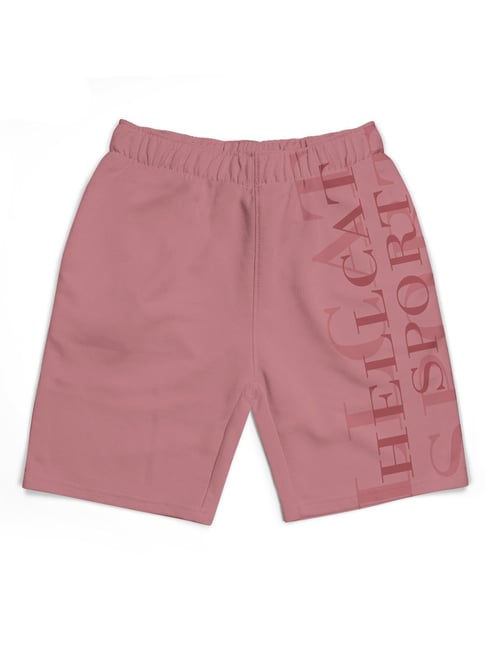 HELLCAT Kids Dusty Pink Printed Shorts