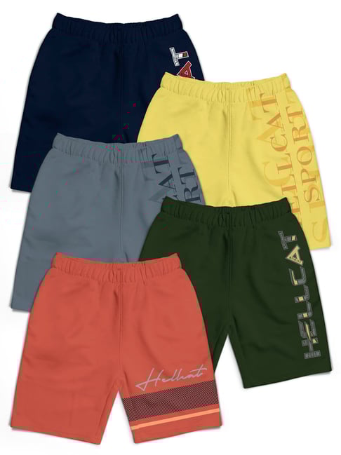 HELLCAT Kids Multi Printed Shorts (Pack Of 5)-picture-18