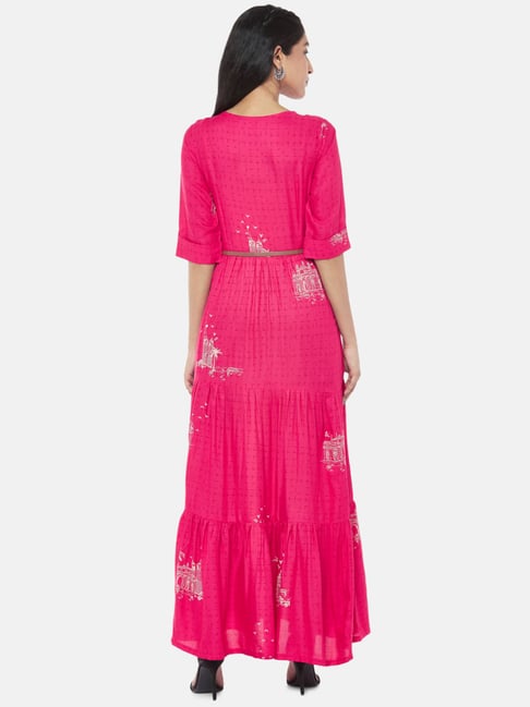 chinese dress ladies Buy Akkriti by Pantaloons Women's Rayon Maxi Dress  (205000005852231_Black_X-Large) at Amazon.in main image 0