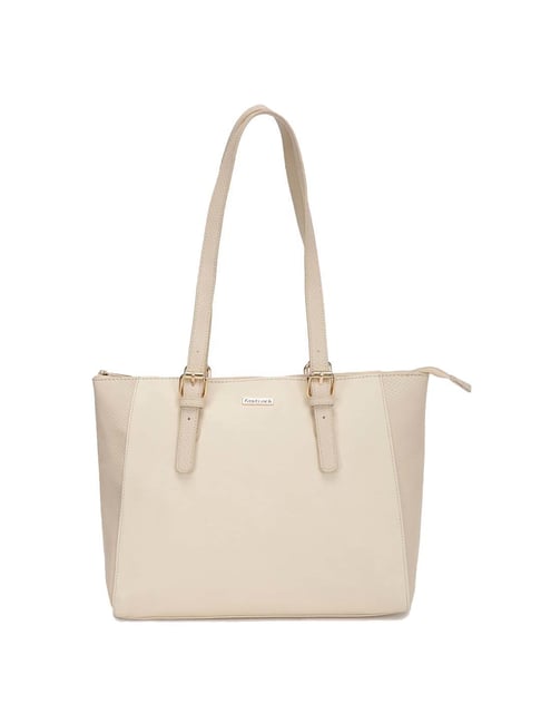Buy Fastrack Beige Solid Medium Tote Handbag Online At Best Price
