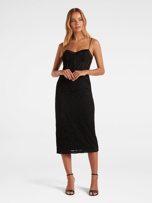 Buy Forever New Black Marisa Plunge Neck Velvet Dress from Next Poland