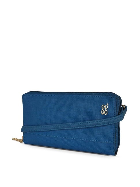 Women's Crossbody Bag Small Metallic Electric Blue Leather Handbag Tra –  Boutique England