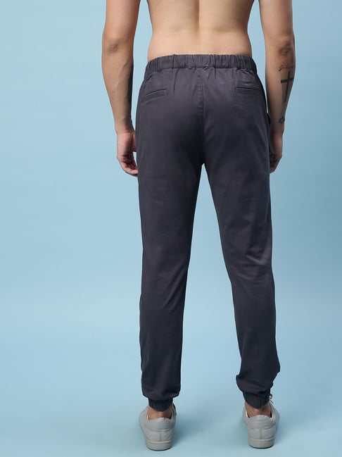 Urban Ranger by Pantaloons Sky Blue Cotton Slim Fit Jogger Pants