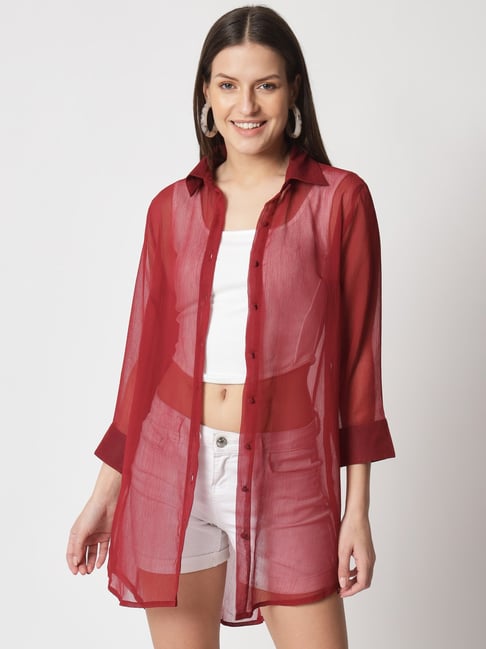 Anvi Be Yourself Maroon Shirt-picture-25