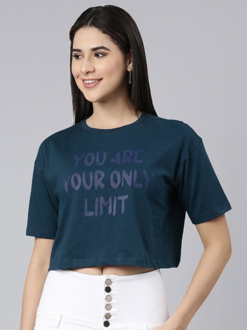 Drop shoulder discount oversized crop top