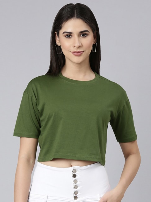 Buy Brown & Green Trousers & Pants for Women by Kryptic Online
