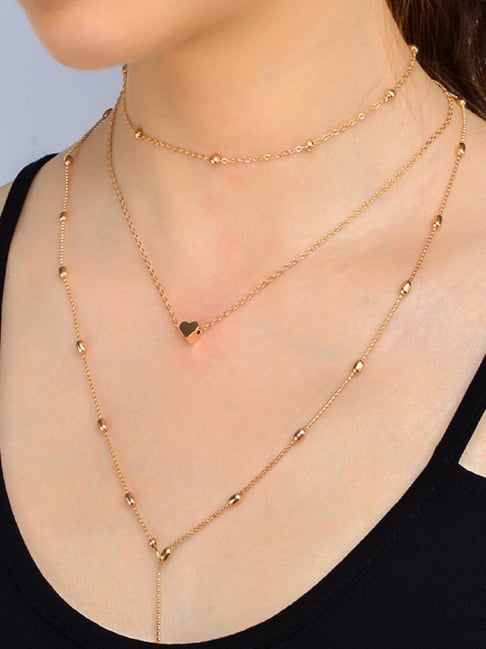 Gold finish necklace 3 Jewellery Sets – Dailybuyys