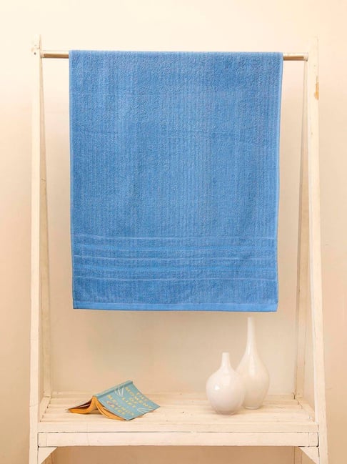 Ariana Select Blue Cotton Quick Dry Bath Towel