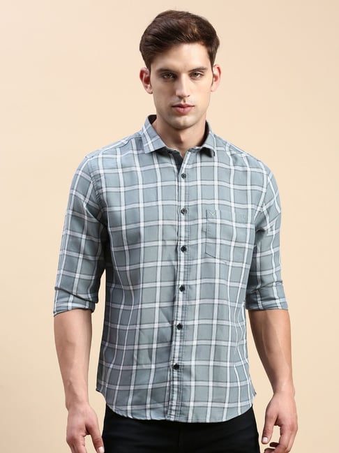 Buy online Mens Checks Formal Shirt from shirts for Men by Showoff