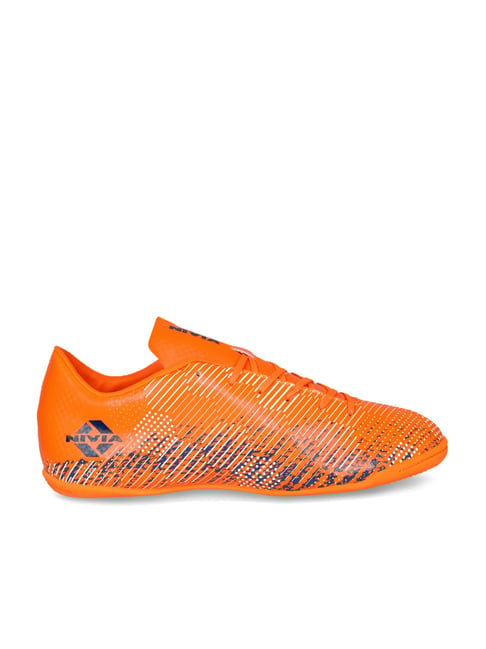 Orange indoor cheap soccer shoes