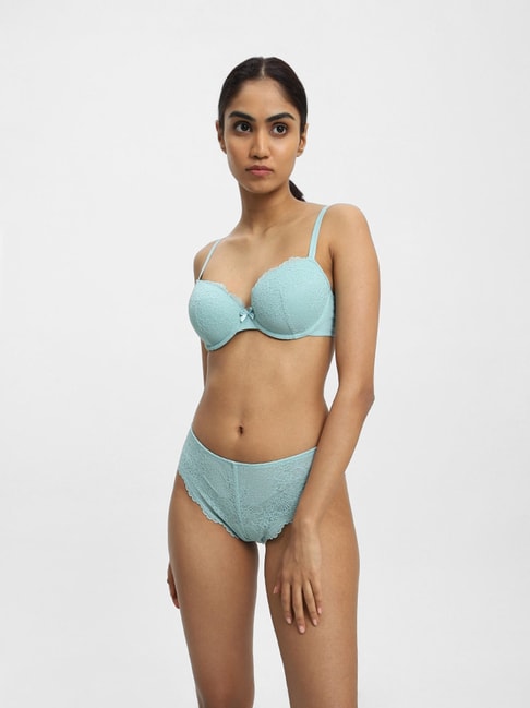 Wunderlove by Westside Lace Aqua-Colored Wired Bra