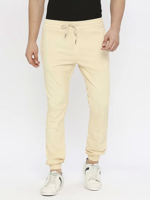 Buy Spykar Beige Cotton Regular Fit Straight Length Trousers For Men Online  at Best Prices in India - JioMart.
