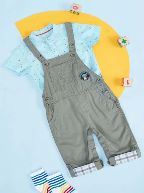 Baby boy denim overalls - Dark denim | Jacadi Paris