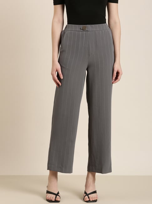 Buy online White Striped Trouser from bottom wear for Women by V-mart for  ₹299 at 0% off | 2024 Limeroad.com