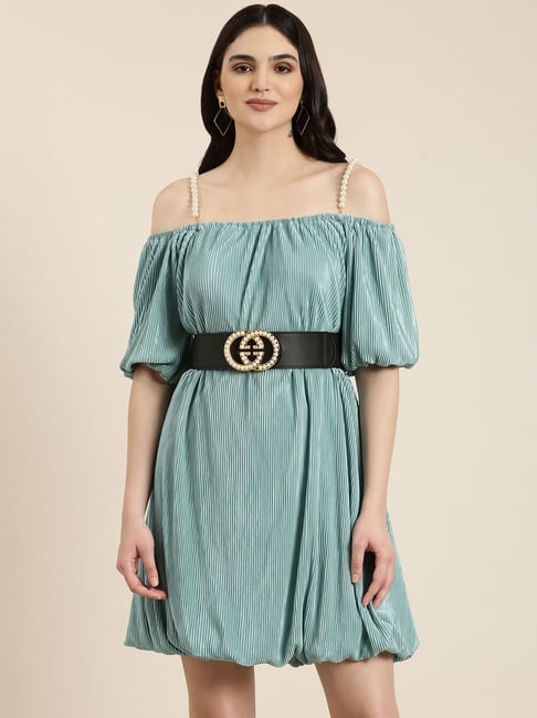 Buy Incredible Sea Green Silk Partywear Gown | Inddus.com.