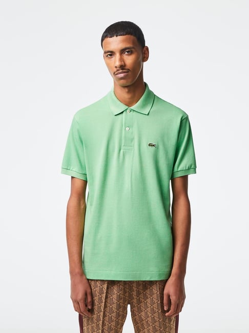 Lacoste Green Cotton Classic Fit Polo T-Shirt