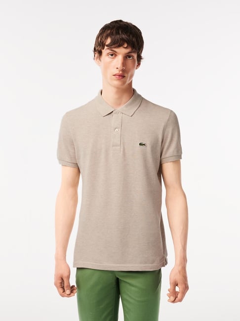 Polo lacoste beige online homme