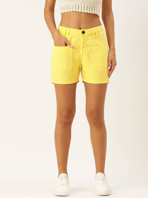 Ruffle Lemon Denim Shorts | Dressed in Lucy