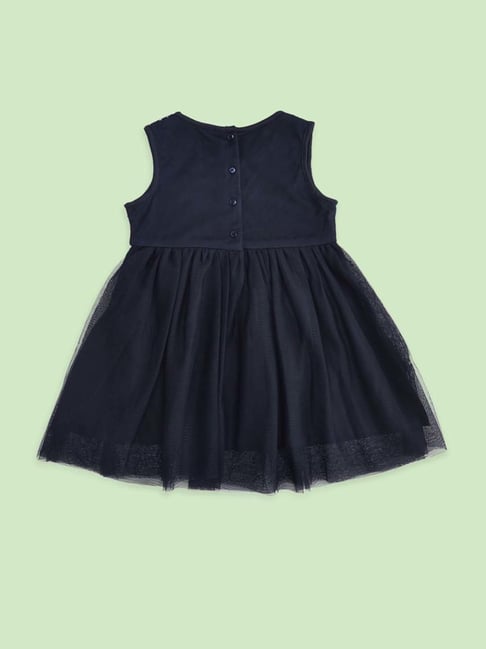 Pantaloons Junior Kids Navy Embellished Dress