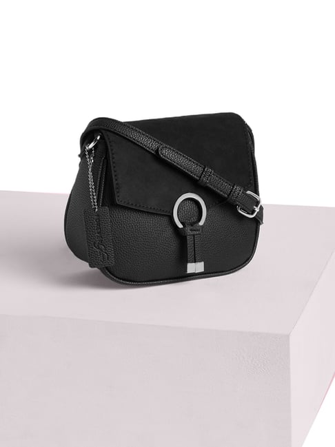 Buy Forever Glam by Pantaloons Black Small Cross Body Bag at Best