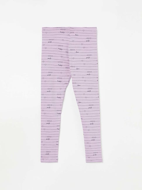 Allen Solly Junior Bottoms & Leggings, Allen Solly Purple Leggings for Girls  at Allensolly.com