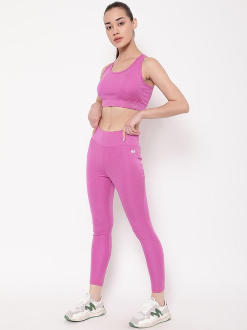 Soie Pink Sports Bra Shorts Set