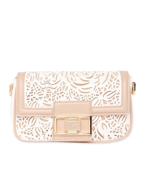 Buy ALDO Beige LILIUM101 Cut Work Shoulder Bag Online At Best