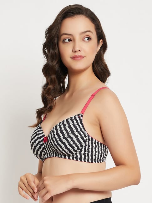 Buy Clovia Black Printed T-Shirt Bra for Women Online @ Tata CLiQ