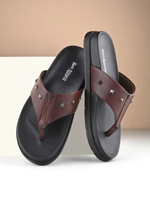 Buy San Frissco Men's Brown Thong Sandals for Men at Best Price
