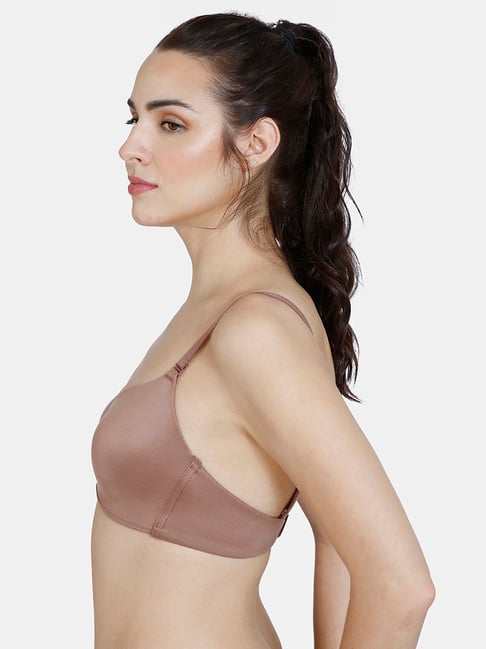 Buy online Beige Solid Sports Bra from lingerie for Women by Zelocity By  Zivame for ₹1299 at 35% off