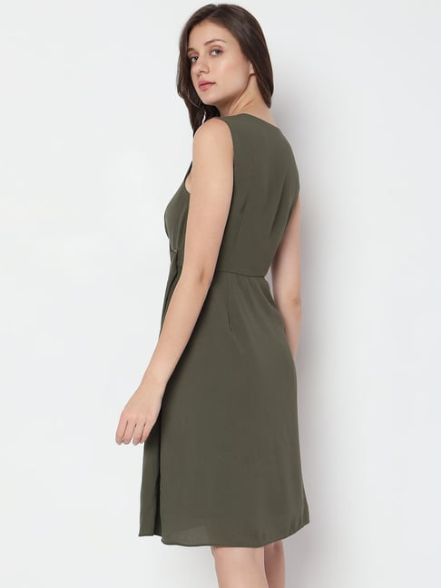 Vero moda olive hot sale green dress