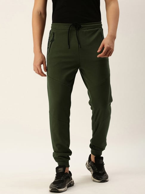 Solid Straight Fit Jogger Pants